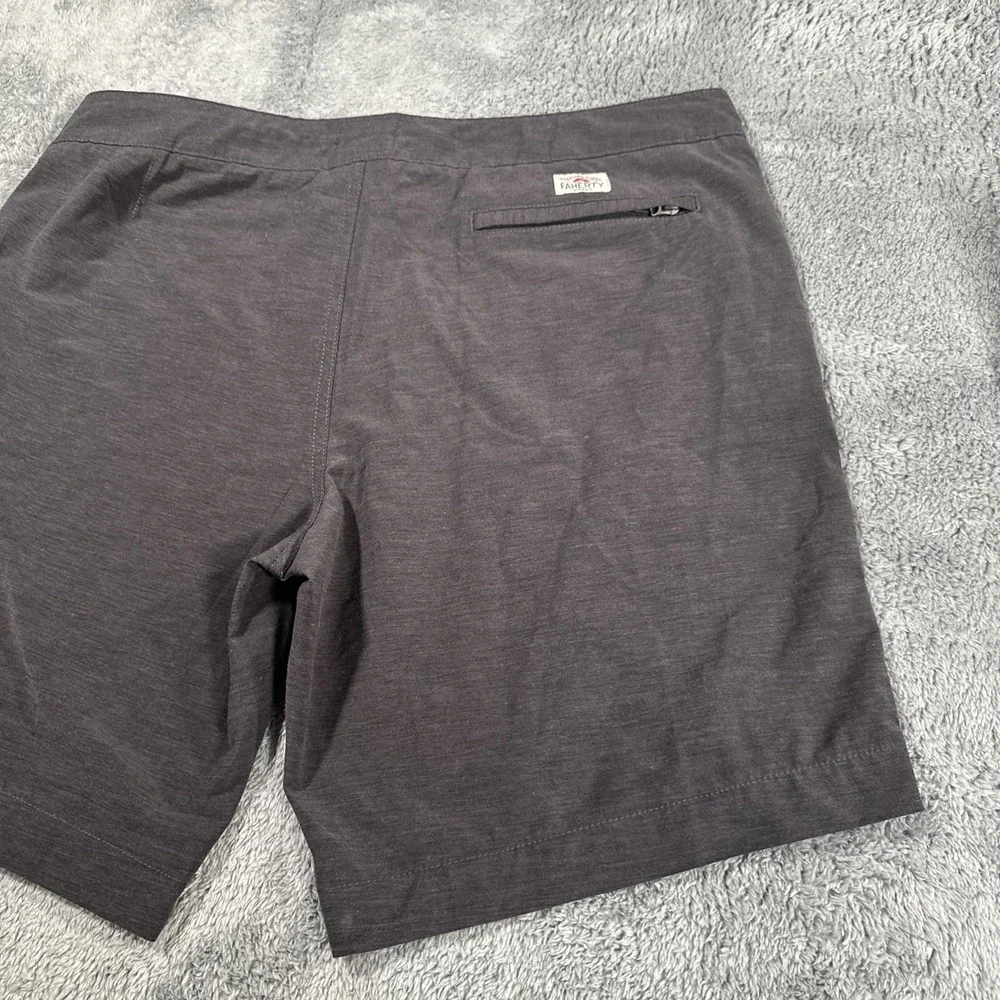Faherty All Day Shorts Mens 38 Dark Gray Performance Stretch Summer Casual Chino